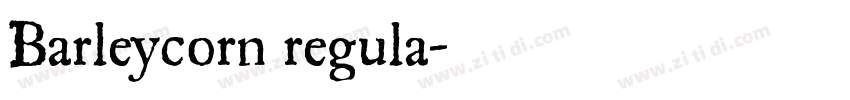Barleycorn regula字体转换